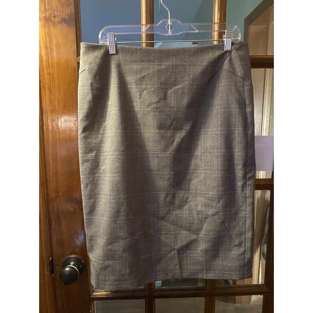Ann Taylor Skirt Womens 14 Gray Pencil Pleated Career Grey Ladies Classic - Picture 1 of 6